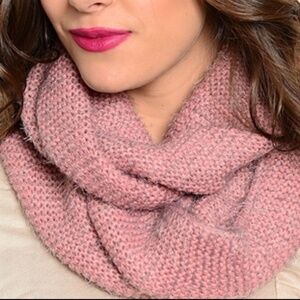 FUZZY KNIT INFINITY SCARF